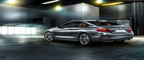Rear Cross Side View of BMW 4 Series Coupe