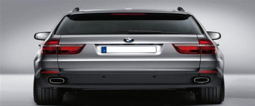 Full Rear View of BMW X5 Security