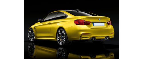 Rear Cross Side View of BMW M4 Coupe