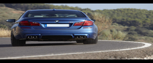 Full Rear View of BMW M5 Sedan