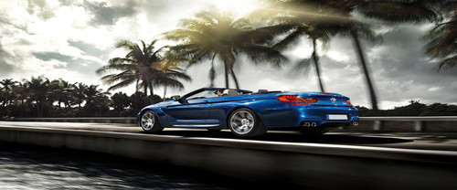 Rear Cross Side View of BMW M6 Convertible