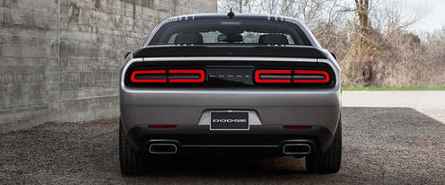 Full Rear View of Dodge Challenger